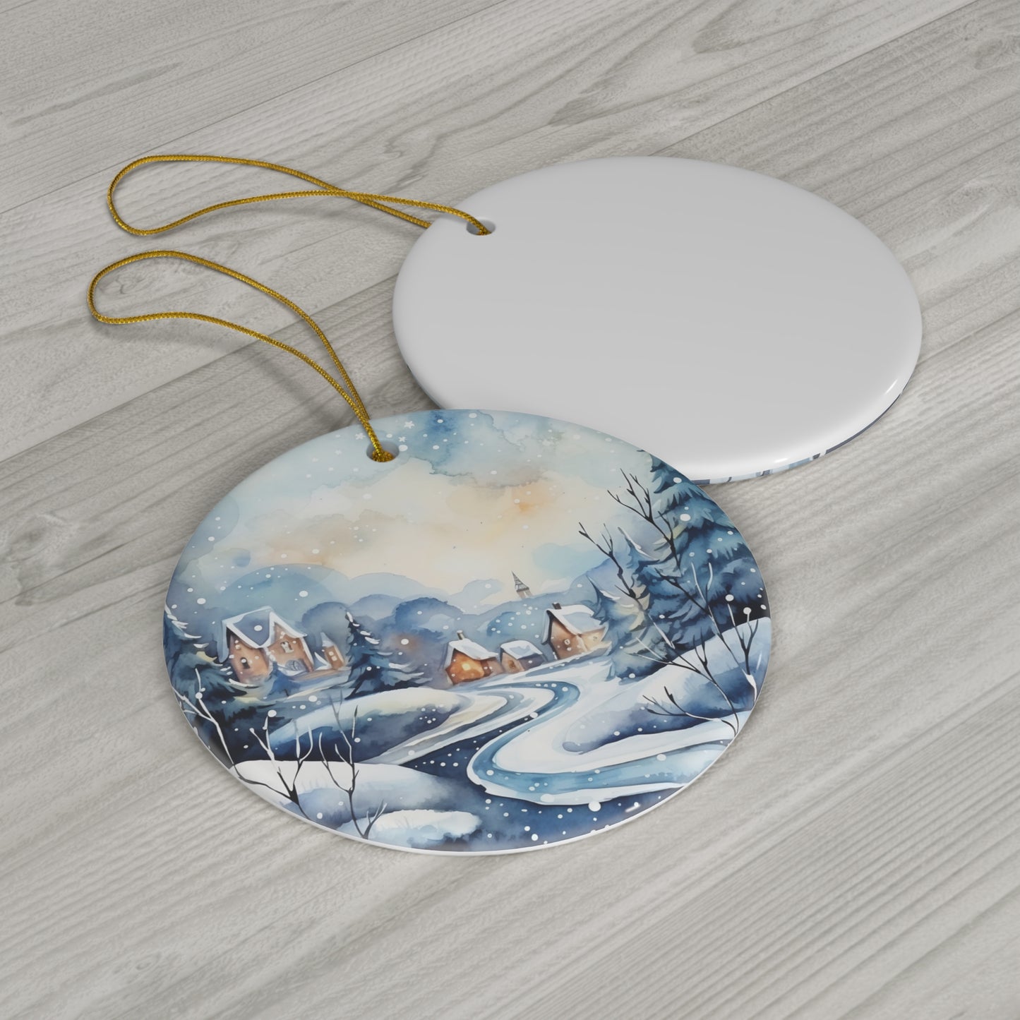 Ceramic Ornament - Christmas Scene     Item #4890176