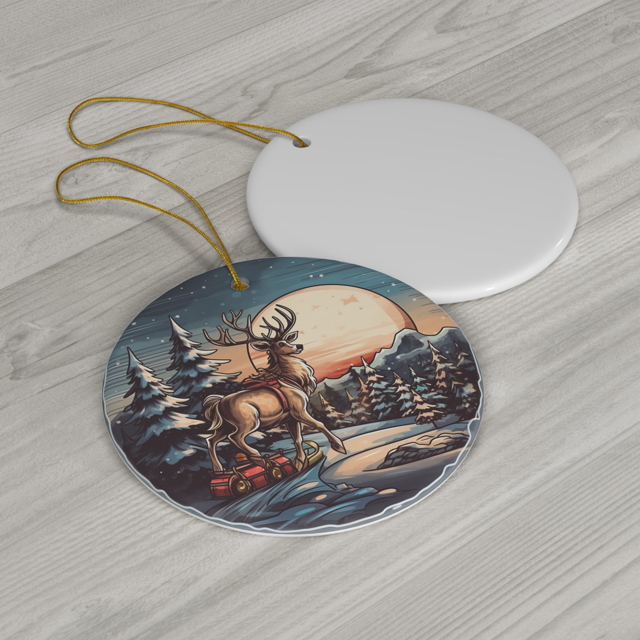 Deer Ceramic Ornament        Item #575813 - Buckshot's Bargain Barn