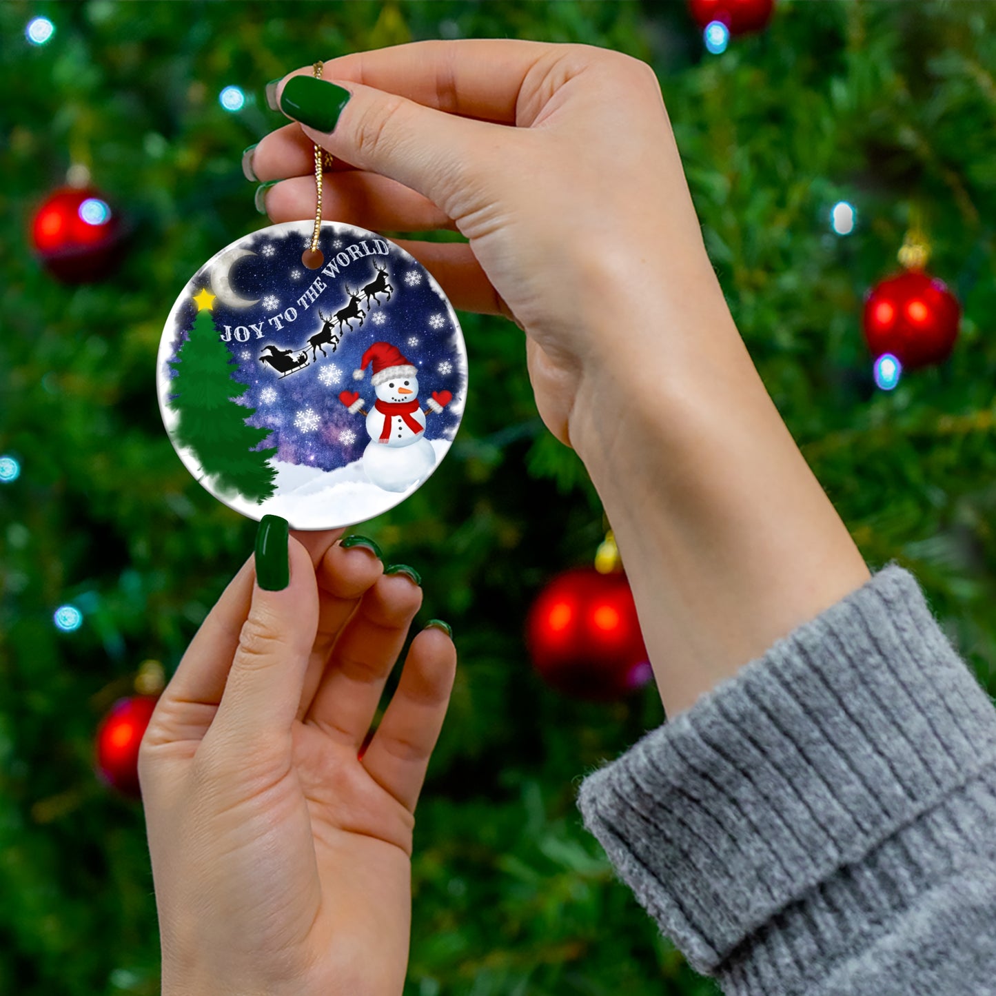 Joy To The World Ceramic Disc Ornament     Item #747534