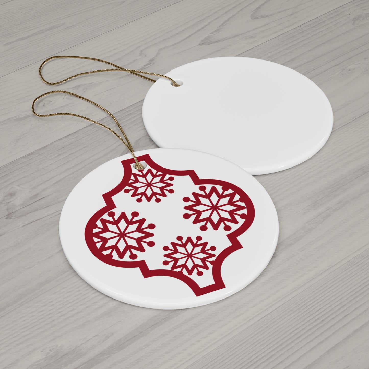 Arabesque Ceramic Disc Ornament      Item #801626