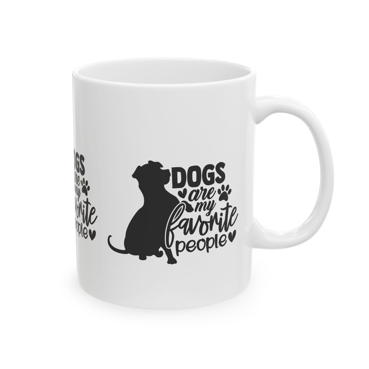 Dogs Are My Favorite People Ceramic Mug — Funny Dog Lover Coffee Cup 11oz   Item #22264