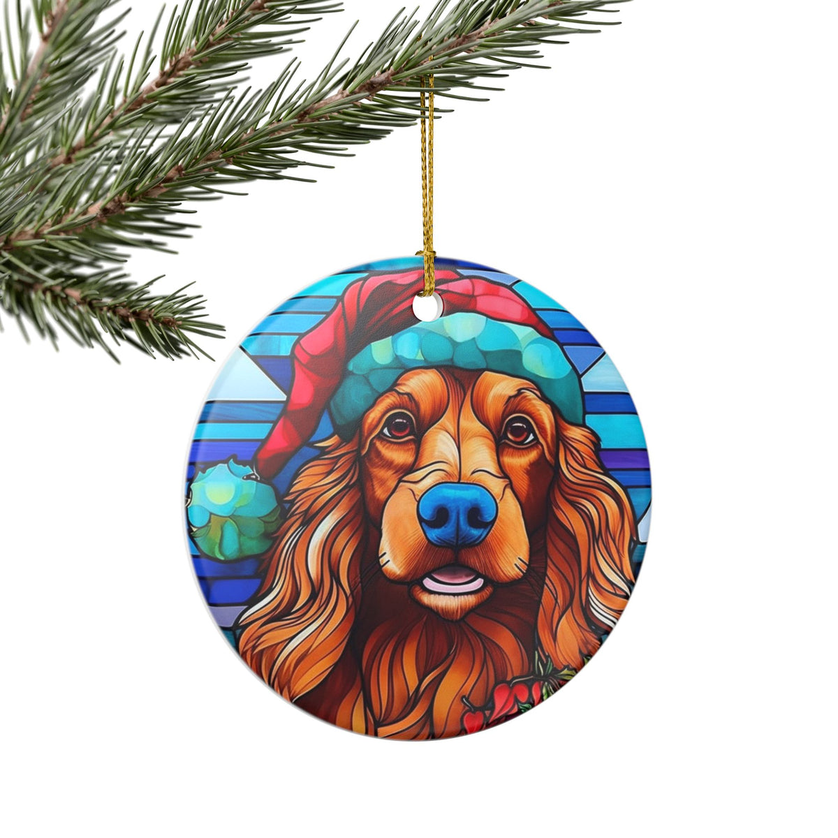 Festive Golden Retriever Christmas Ornament   Item #680171