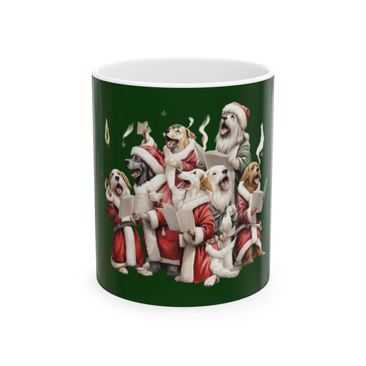 Christmas Singing Dogs Ceramic Mug 11oz   Item #20485