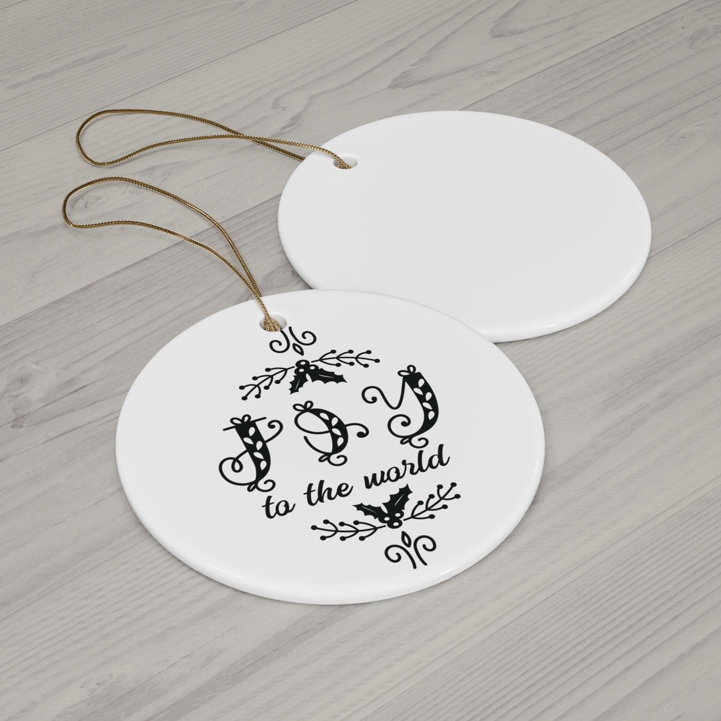 Joy To The World Ceramic Disc Ornament      Item #7398838