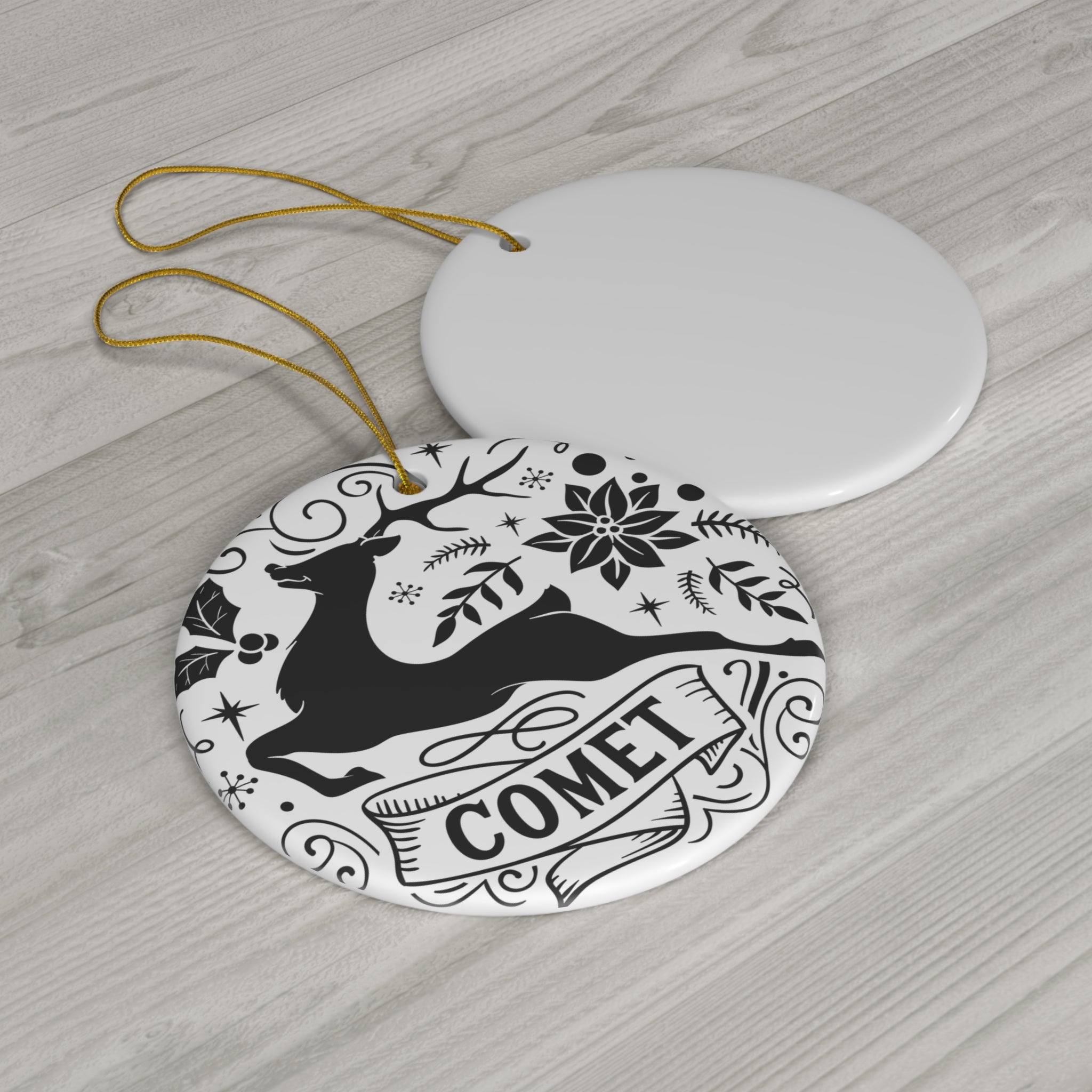 Comet Ceramic Disc Ornament        Item #8457333