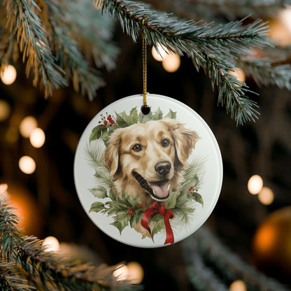 Golden Retriever Christmas Ceramic Ornament    Item #841351