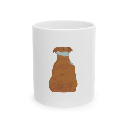 Dog Silhouette Mug – Back View Ceramic Coffee Cup 11oz    Item #29242