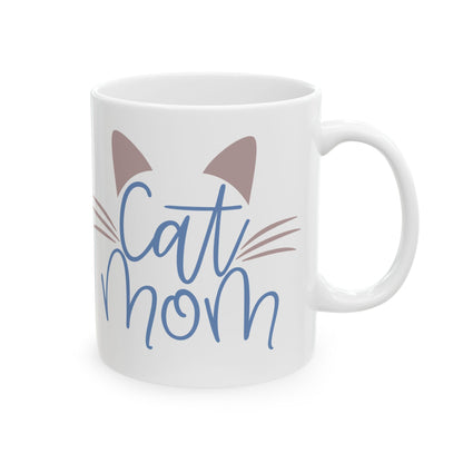 Coffee Lover Ceramic Mug – Cat Mom Design, 11oz    Item #166768