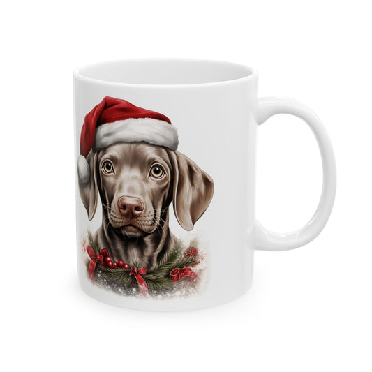 Festive Santa Dog Christmas Ceramic Mug 11oz  Item #44878