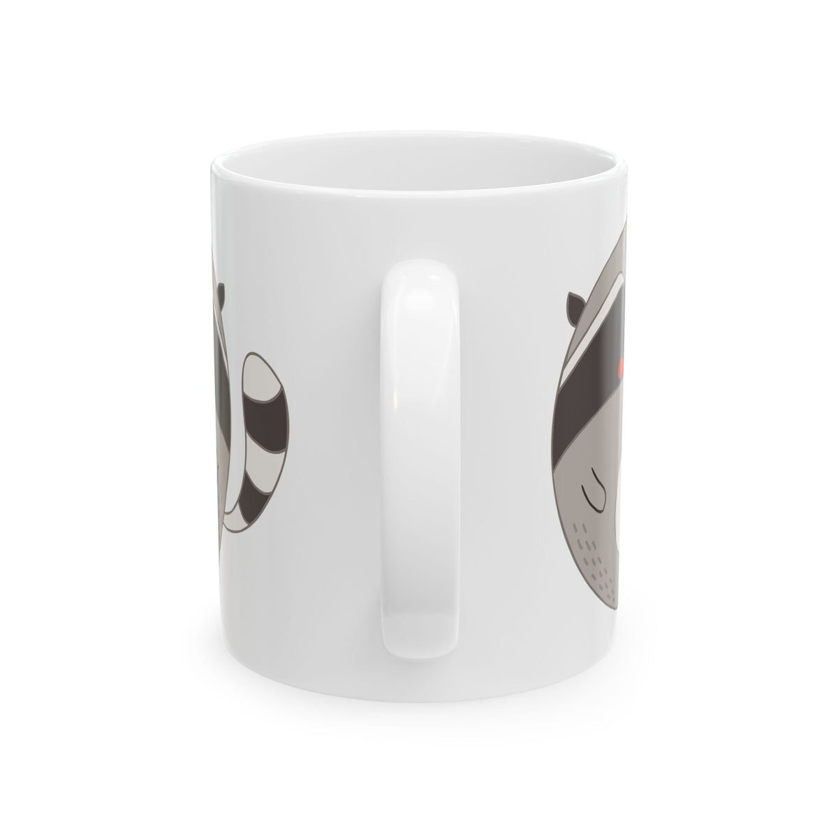 Cute Raccoon Ceramic Mug – Adorable Cartoon Animal Coffee Cup 11oz    Item #166582