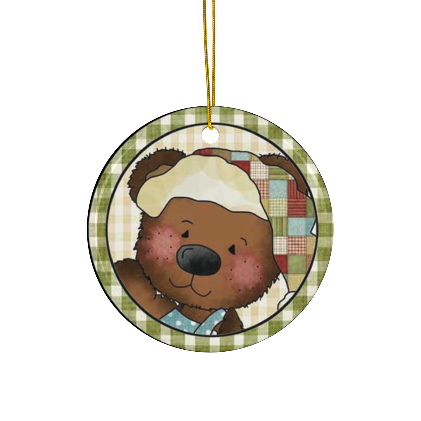 Bear Ceramic Disc Ornament        Item #1696922