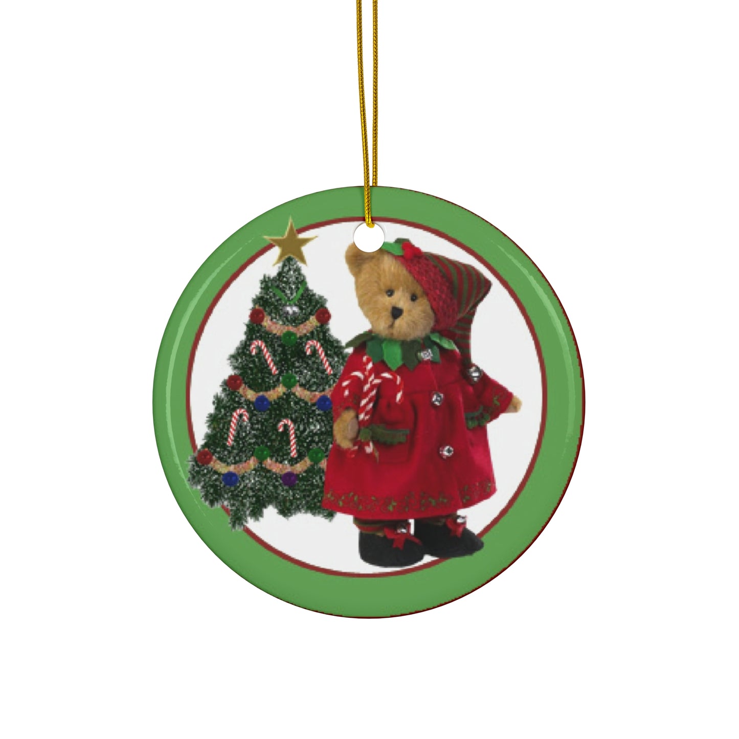 Bear Ceramic Disc Ornament       Item #366219