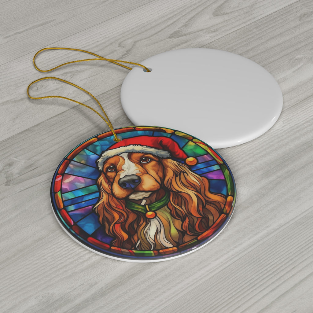 Dog Ceramic Disc Ornament           Item #125736
