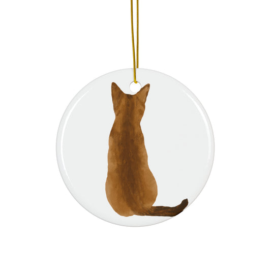 Cat Ceramic Disc Ornament         Item #7531328