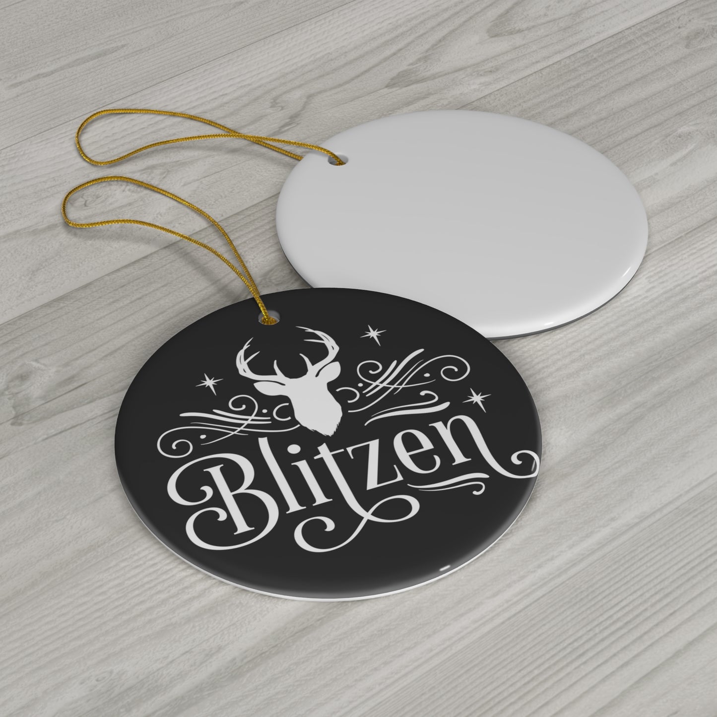 Blitzen Ceramic Ornament     Item #1955864