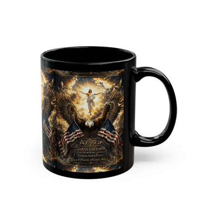 Patriotic Angel & Eagle Design with 'Blessed' Scripture Mug (11oz)  Item #2464229