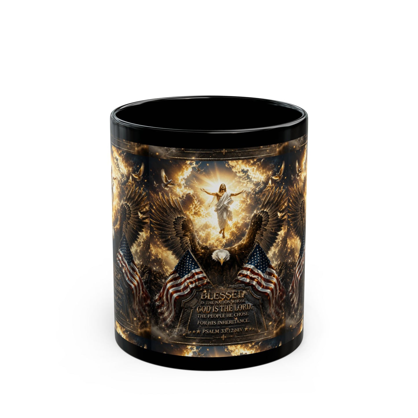 Patriotic Angel & Eagle Design with 'Blessed' Scripture Mug (11oz)  Item #2464229