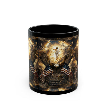 Patriotic Angel & Eagle Design with 'Blessed' Scripture Mug (11oz)  Item #2464229
