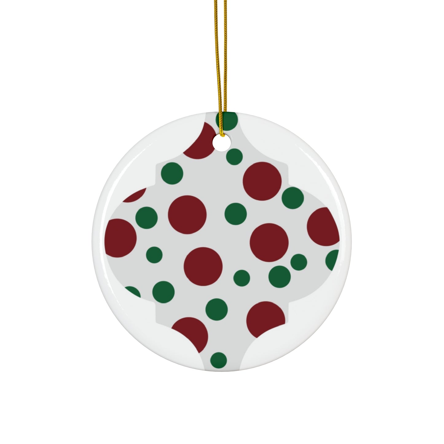 Polka Dot Ceramic Disc Ornament       Item #2502569