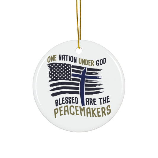 One Nation Under God Ceramic Disc Ornament     Item #8578543