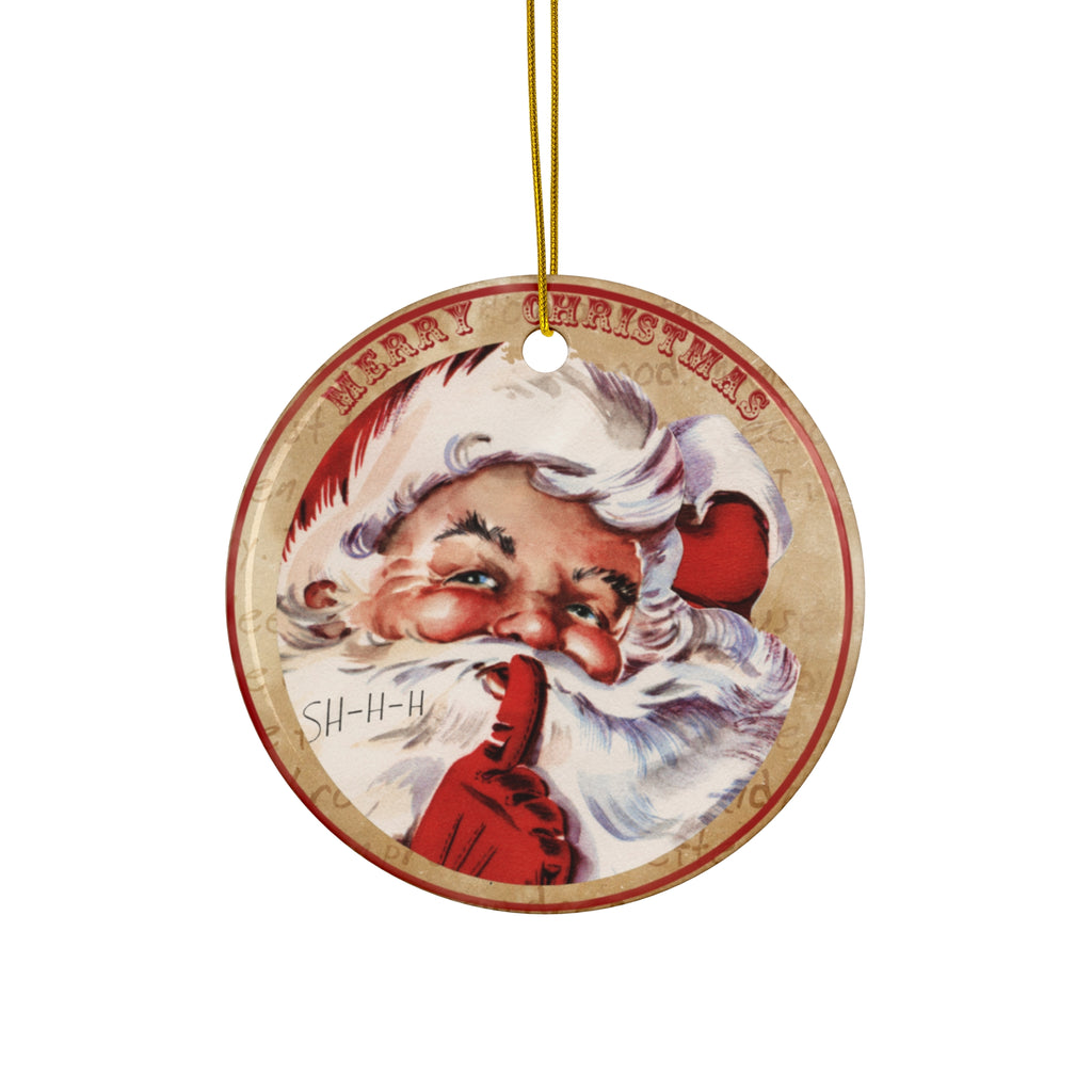 Santa Ceramic Disc Ornament         Item #8975392