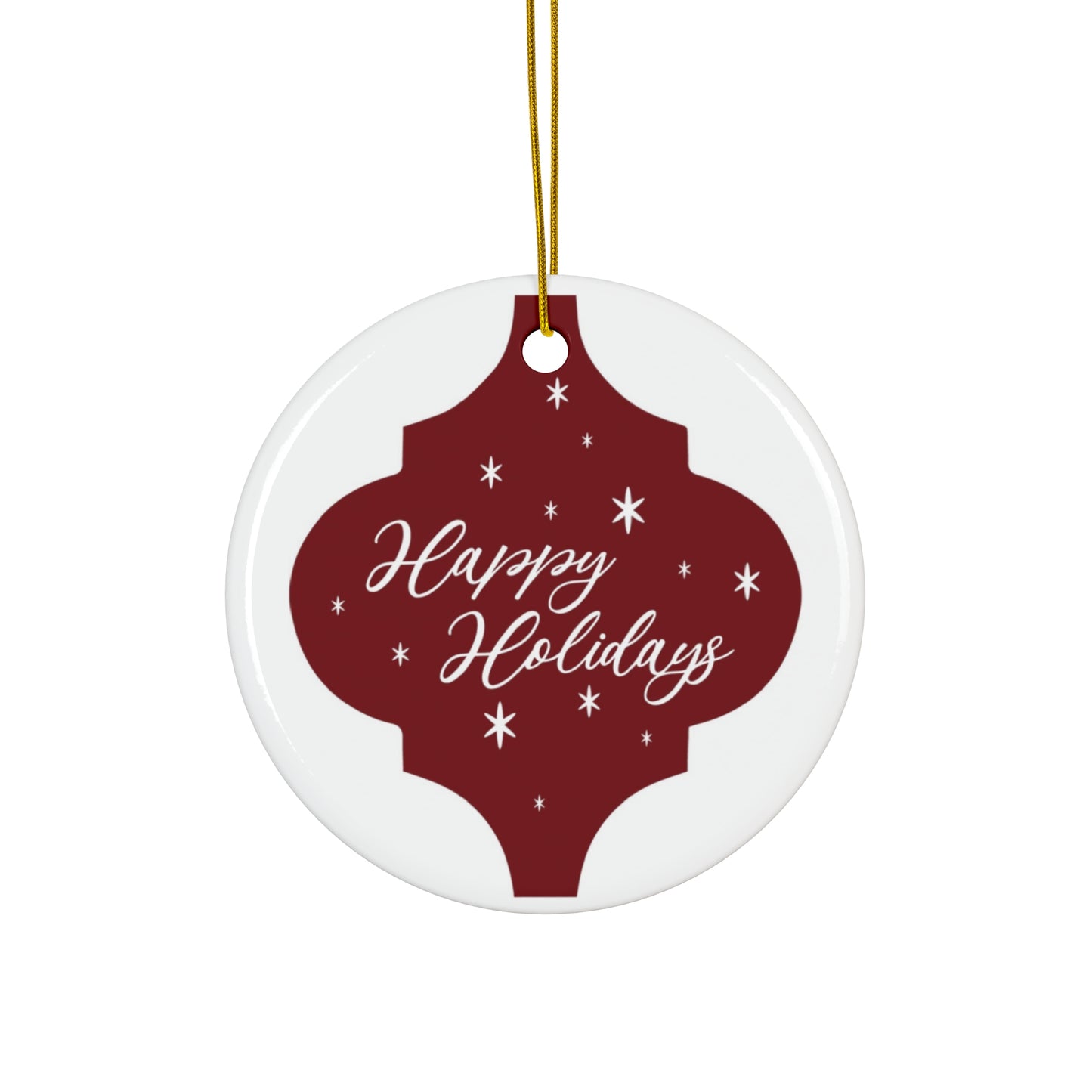 Happy Holidays Ceramic Disc Ornament         Item #2453532