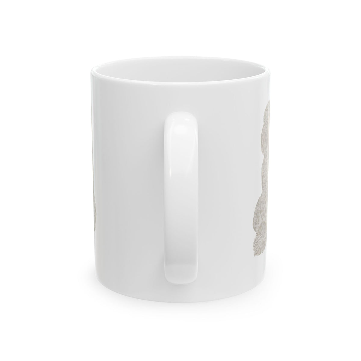 Dog Silhouette Mug – Back View Ceramic Coffee Cup 11oz    Item #697477
