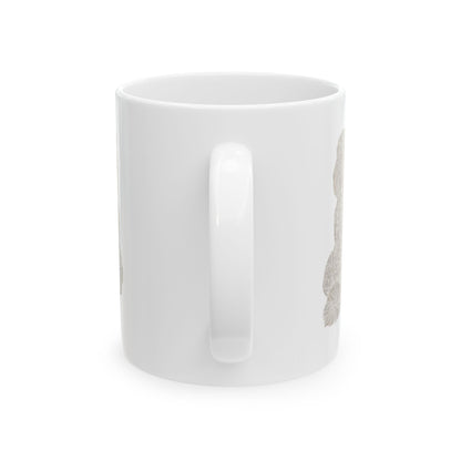 Dog Silhouette Mug – Back View Ceramic Coffee Cup 11oz    Item #697477
