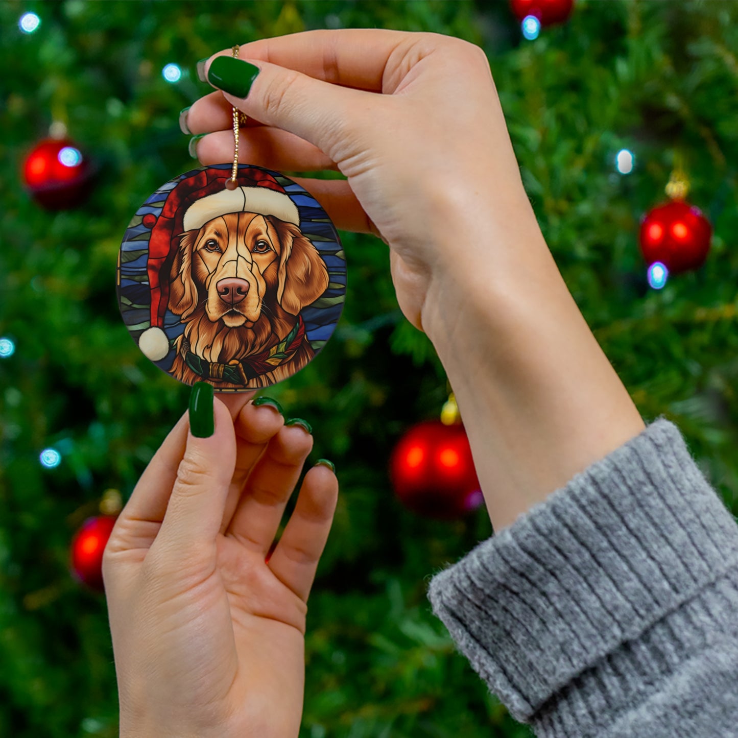 Ceramic Ornament - Christmas Dog     Item #6975132