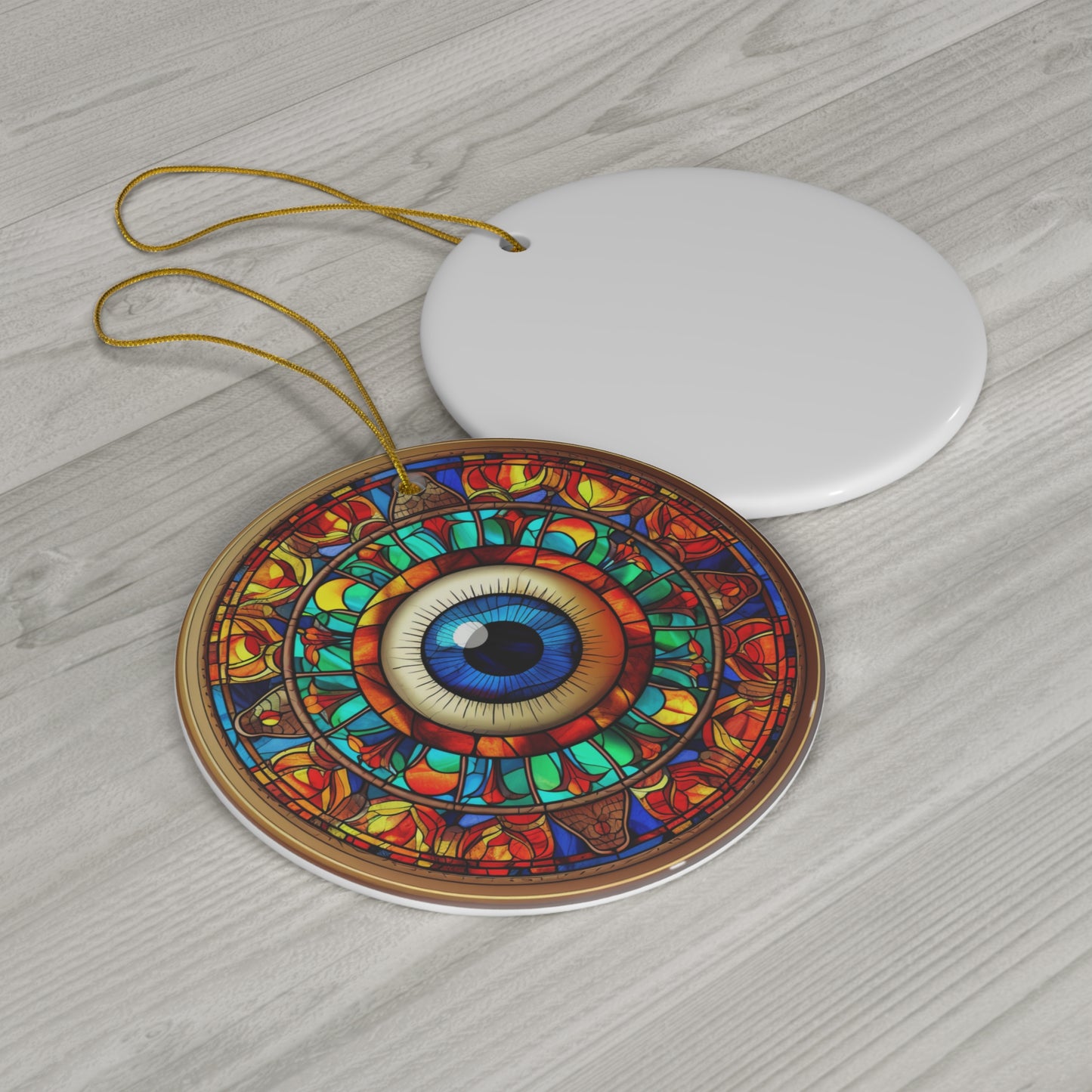 Ceramic Ornament - Stained Glass Eye     Item #798755