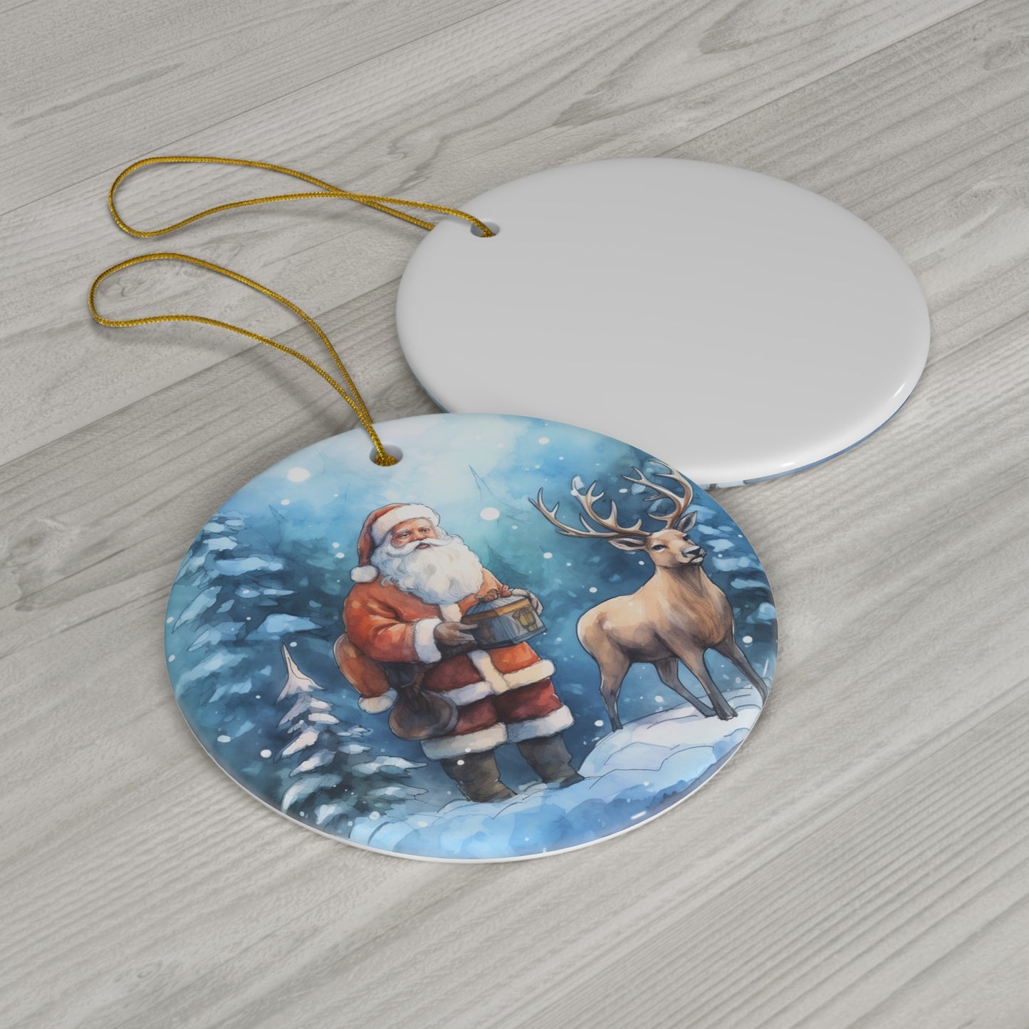 Ceramic Ornament - Santa     Item #9508664