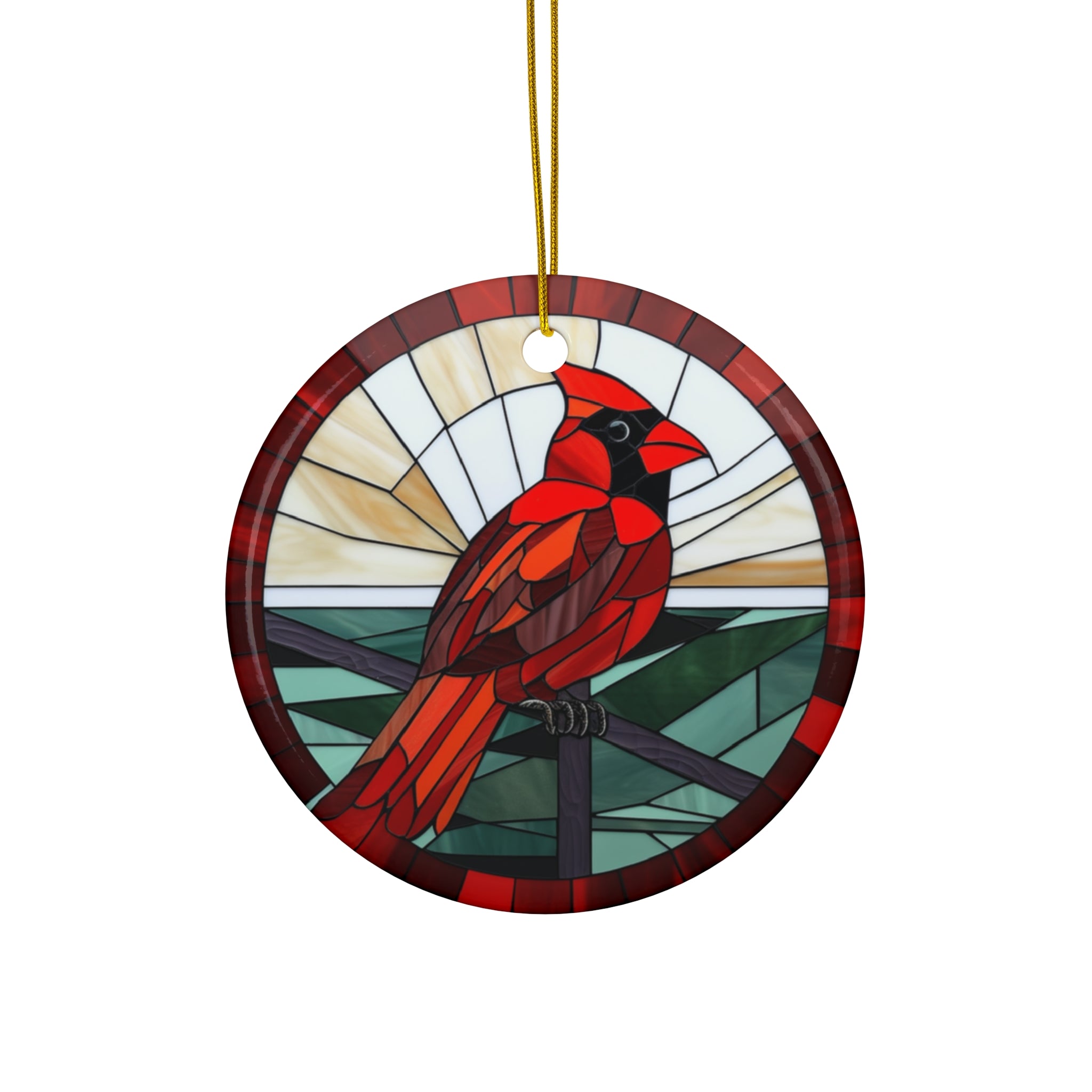 Christmas Cardinal Ceramic Ornament    Item #1924766 - Buckshot's Bargain Barn