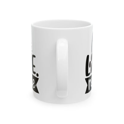 Rescue Paw Print Mug — Live Love Rescue Ceramic Coffee Cup 11oz   Item #354084