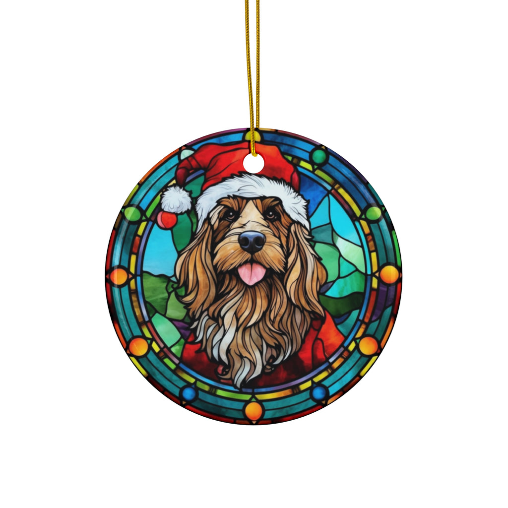 Dog Ceramic Disc Ornament          Item #94854