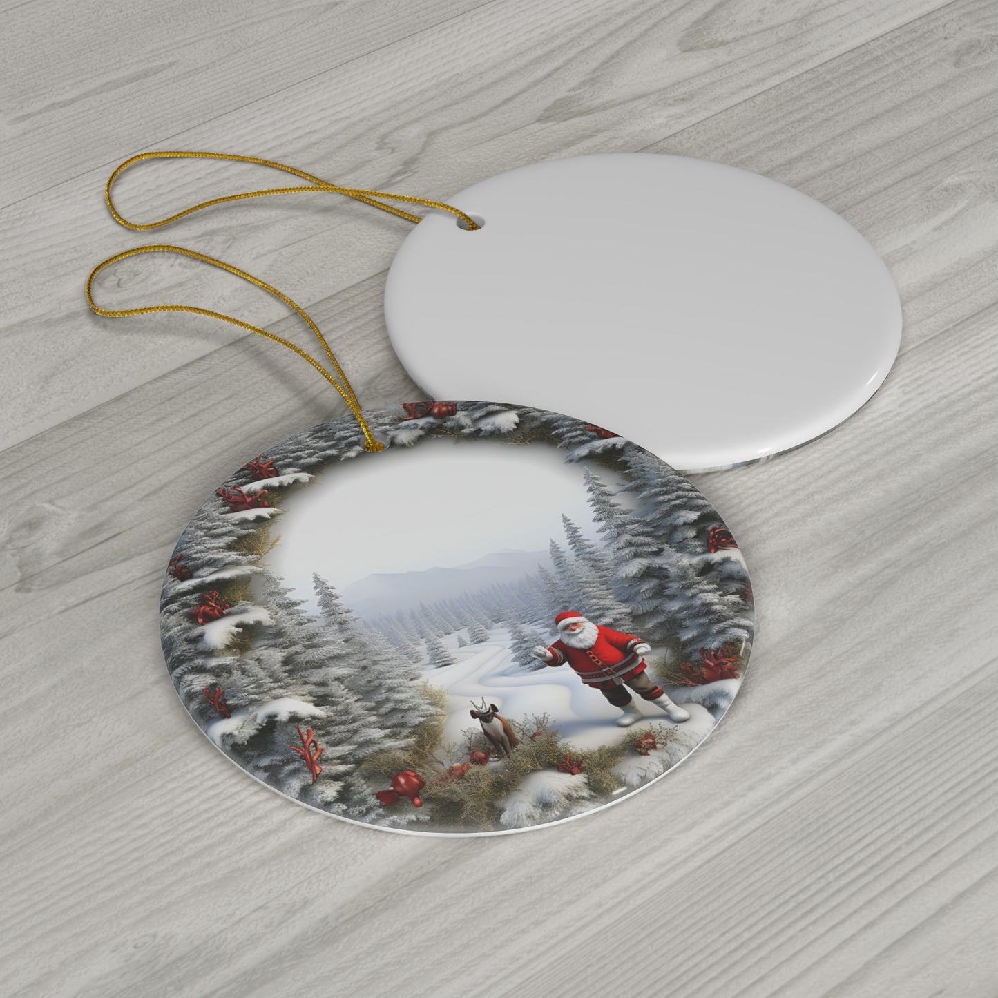 Ceramic Ornament - Santa     Item #767681