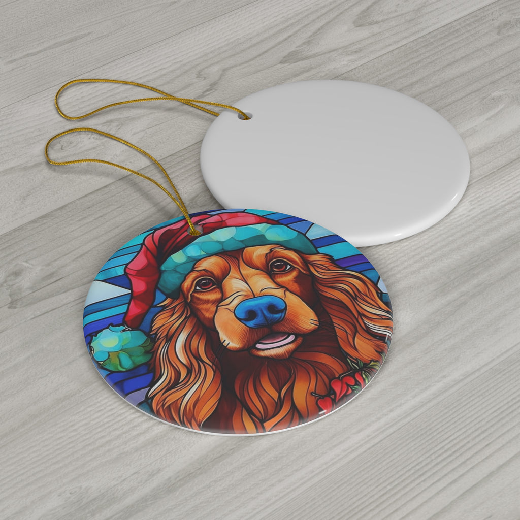 Dog Ceramic Disc Ornament               Item #2293637