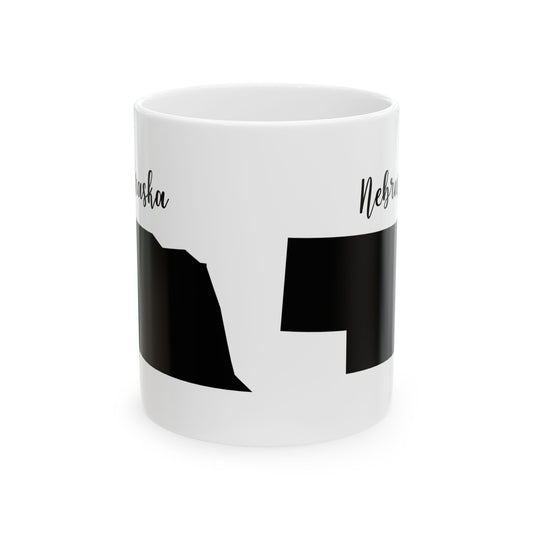Nebraska State Silhouette Ceramic Mug – 11oz    Item #866253