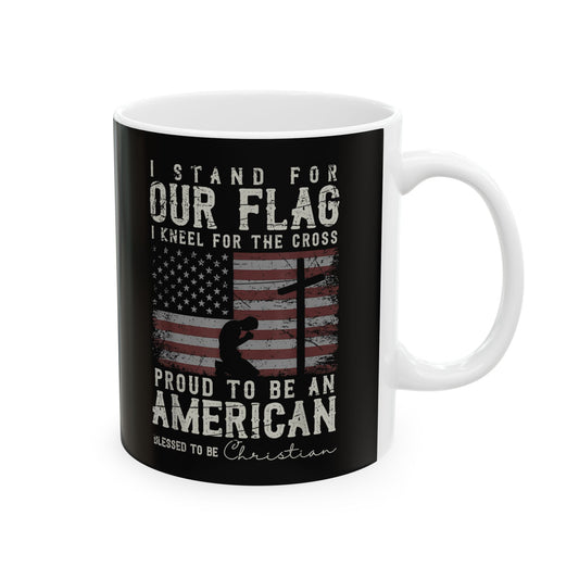 "I Stand For Our Flag" Patriotic American Flag Coffee Mug 11oz  Item #793040