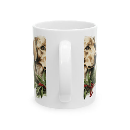 Dog Christmas Mug — Dog Portrait Holiday Coffee Cup 11oz   Item #889219