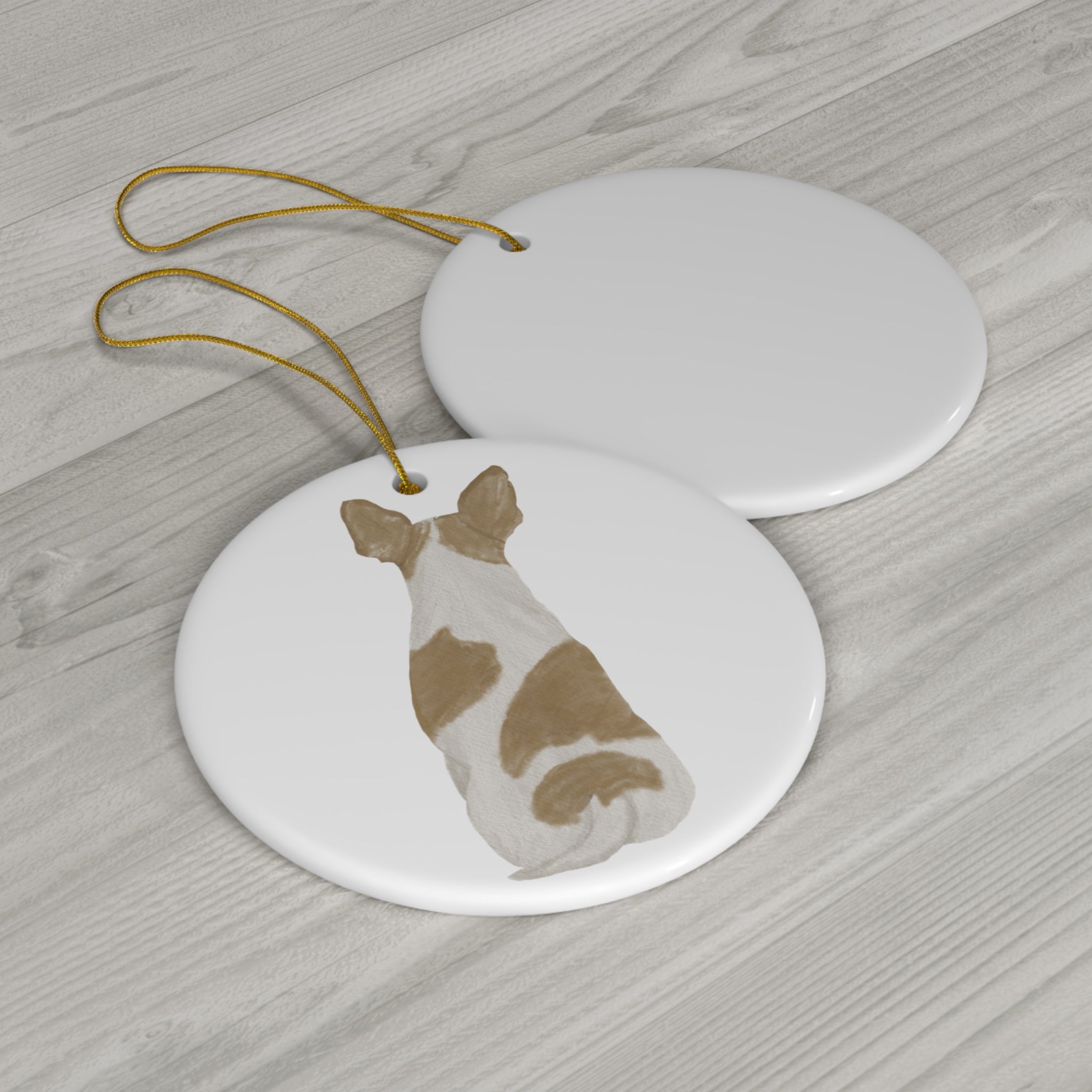 Dog Ceramic Disc Ornament        Item #247008