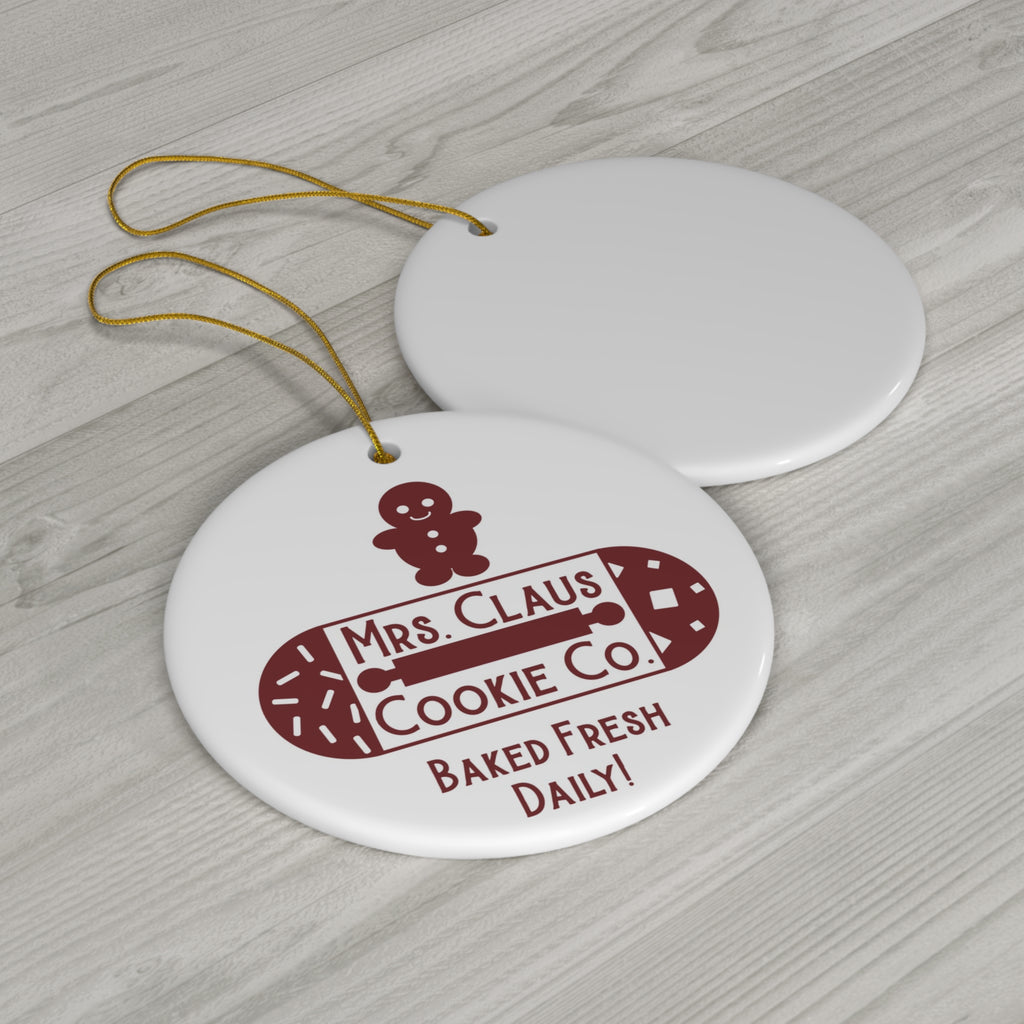Mrs Claus Cookie Co Ceramic Disc Ornament         Item #4856566 - Buckshot's Bargain Barn