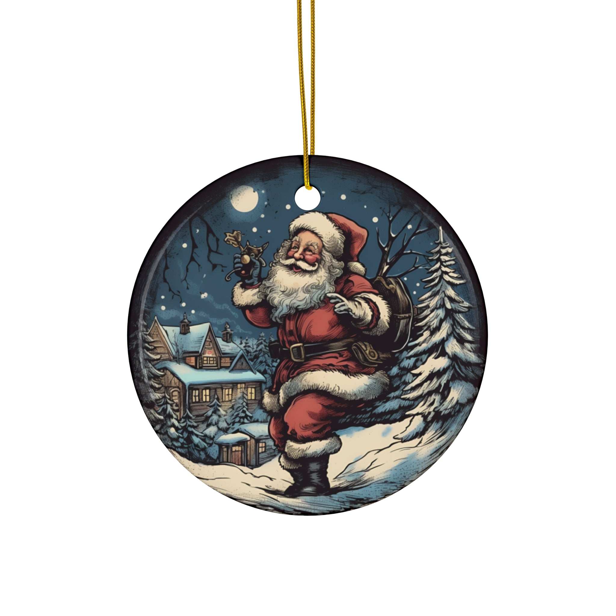 Santa Ceramic Ornament      Item #2086007 - Buckshot's Bargain Barn