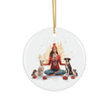Christmas Dogs Ceramic Disc Ornament              Item #7261094