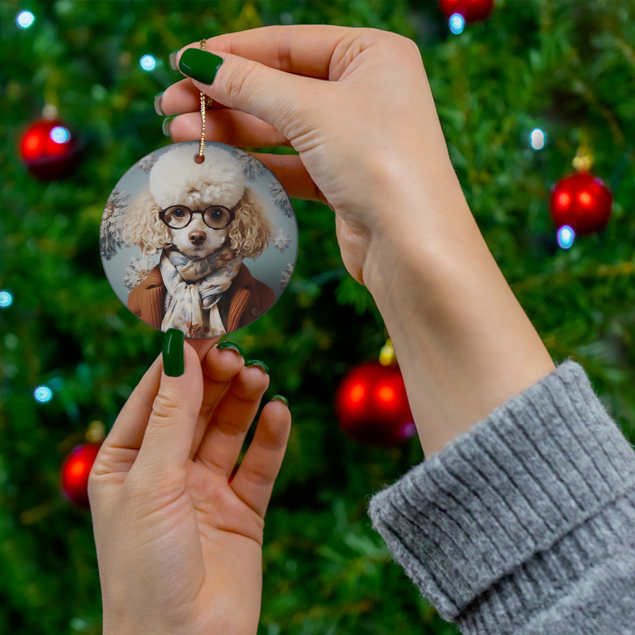 Dog Ceramic Disc Ornament            Item #5319668