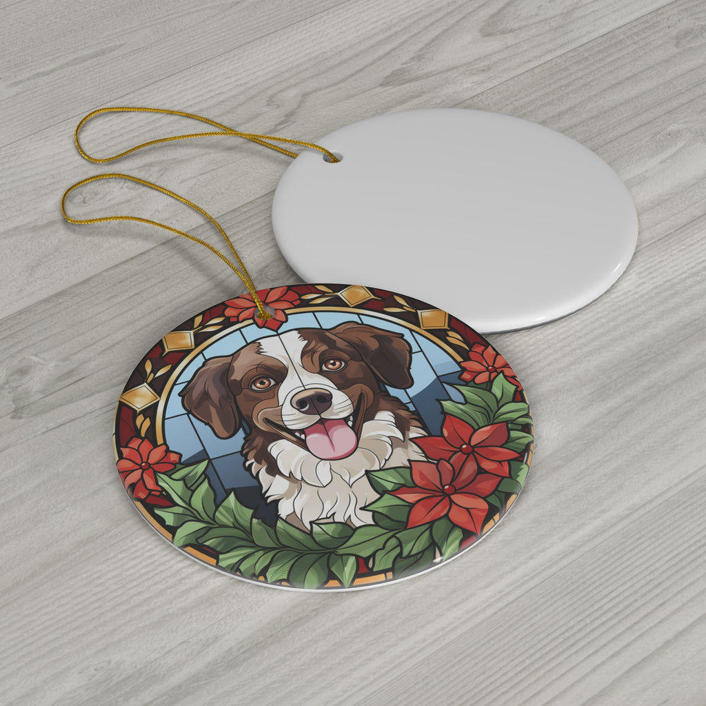 Christmas Dog Ceramic Ornament       Item #5442216 - Buckshot's Bargain Barn