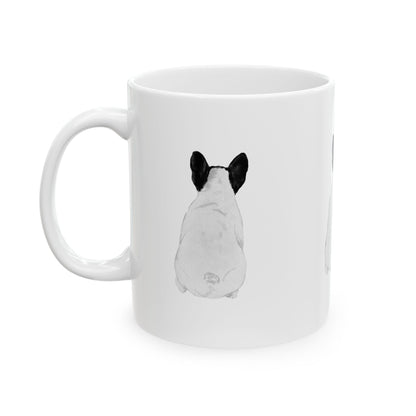 Dog Silhouette Mug – Back View Ceramic Coffee Cup 11oz    Item #1198