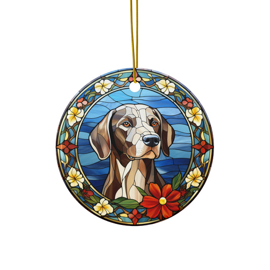 Christmas Dog Ceramic Ornament         Item #708617