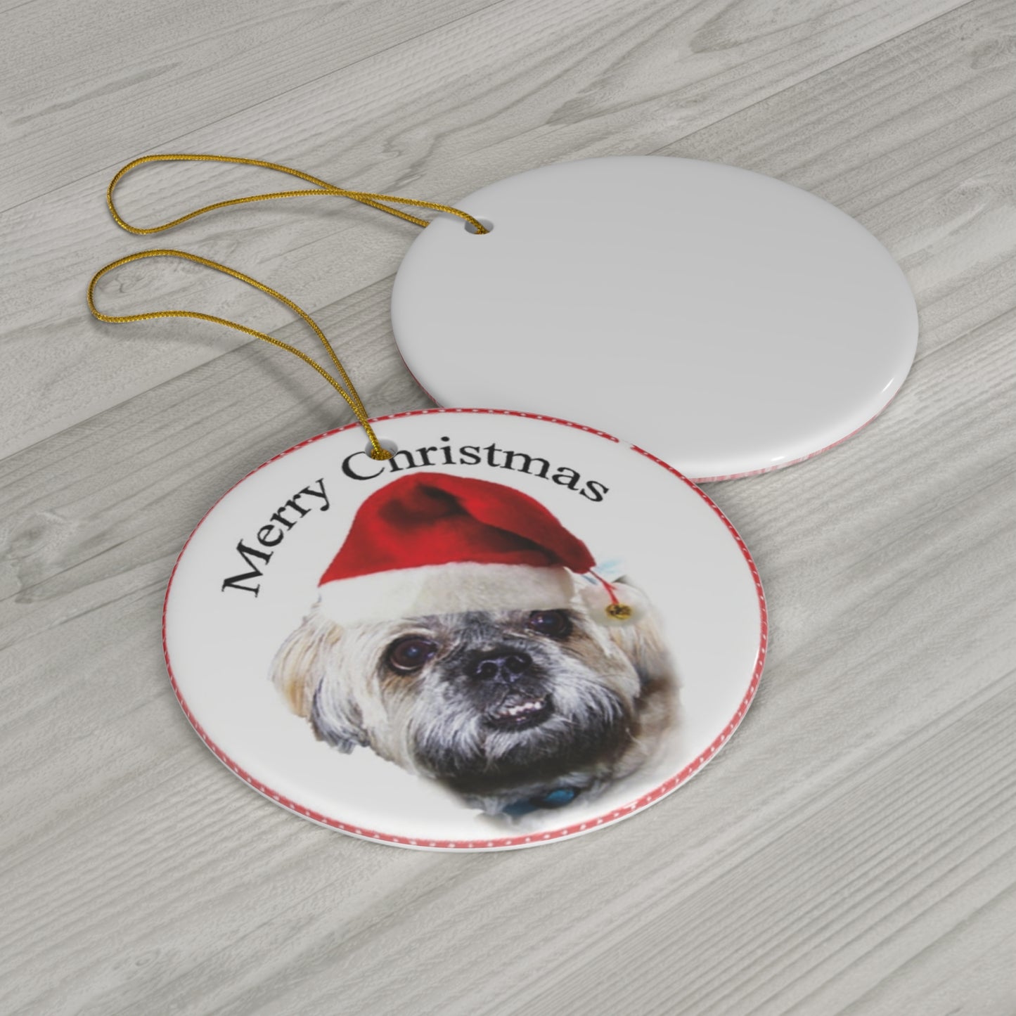 Ceramic Ornament - Merry Christmas Dog     Item #2074242