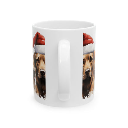 Christmas Dog Trio Ceramic Mug 11oz   Item #900389