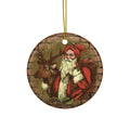 Santa Ceramic Disc Ornament             Item #20298
